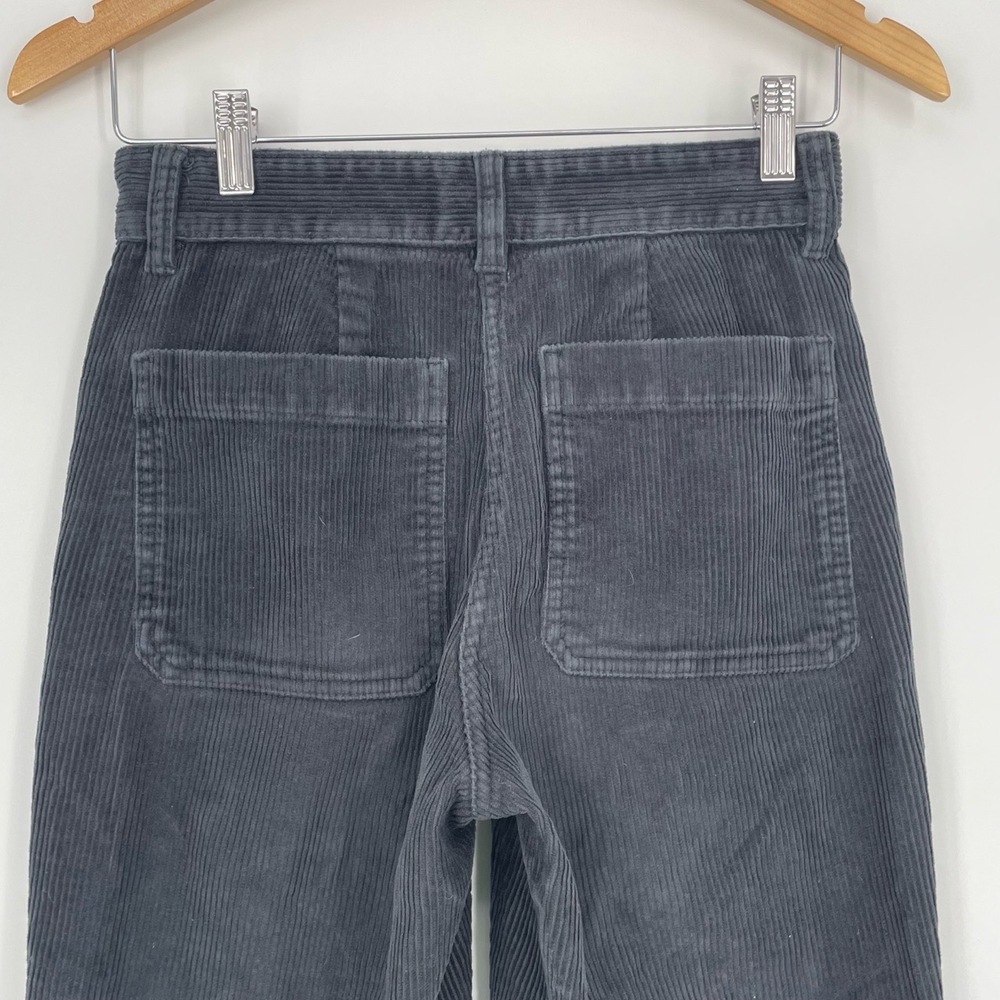 Everlane Women's High Waisted Slate Grey Quiet Luxury Cropped NormCore Cords 00 - Picture 5 of 10